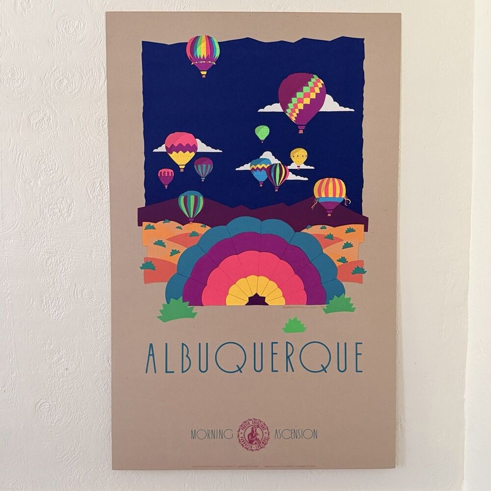Albuquerque Balloon Festival Screen Print 1989 Art Poster Pannuzzo-Larimore